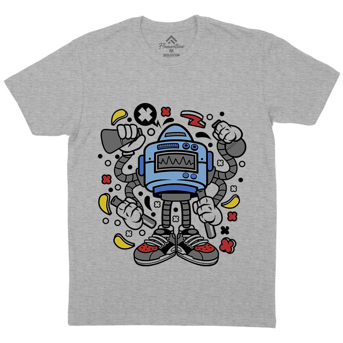 Lab Robot Monster Mens Crew Neck T-Shirt Work C576