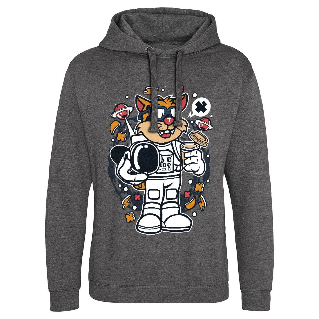 Leopard Astronaut Mens Hoodie Without Pocket Space C577