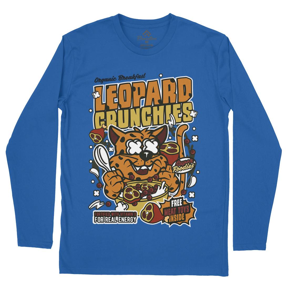 Leopard Crunchies Mens Long Sleeve T-Shirt Food C579