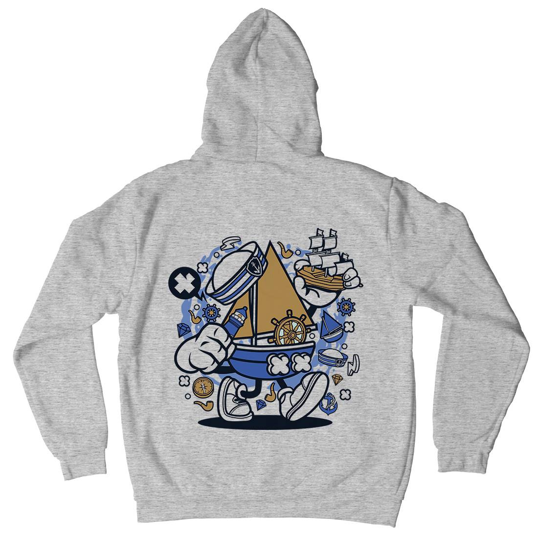 Little Sailor Mens Hoodie With Pocket Navy C583