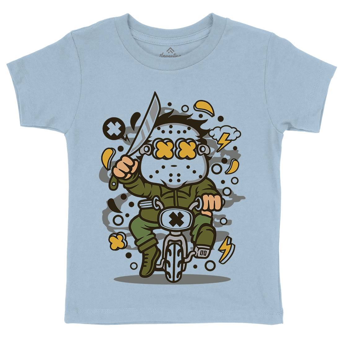 Minibike Slayer Kids Organic Crew Neck T-Shirt Horror C585