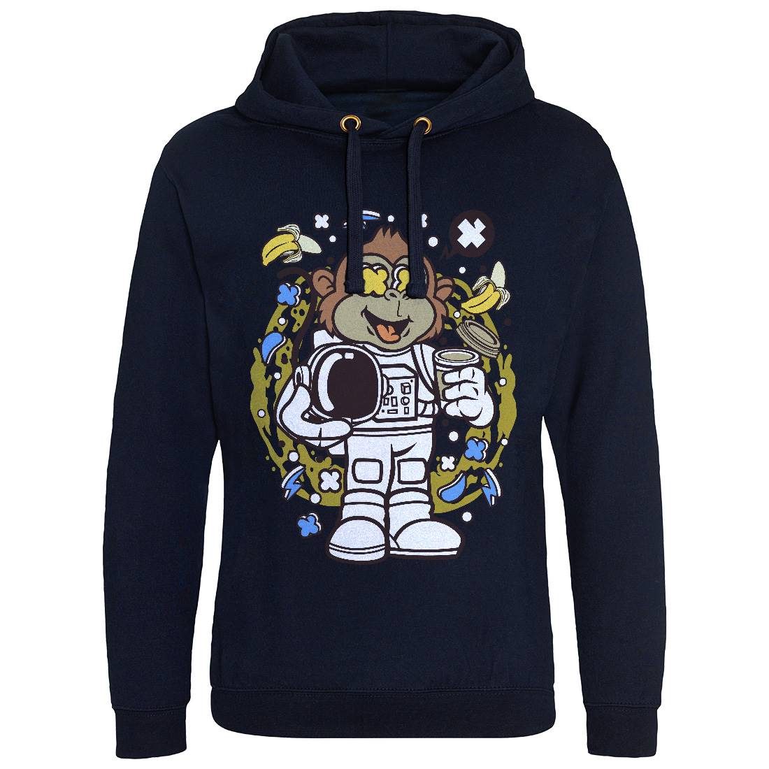 Monkey Astronaut Mens Hoodie Without Pocket Space C586