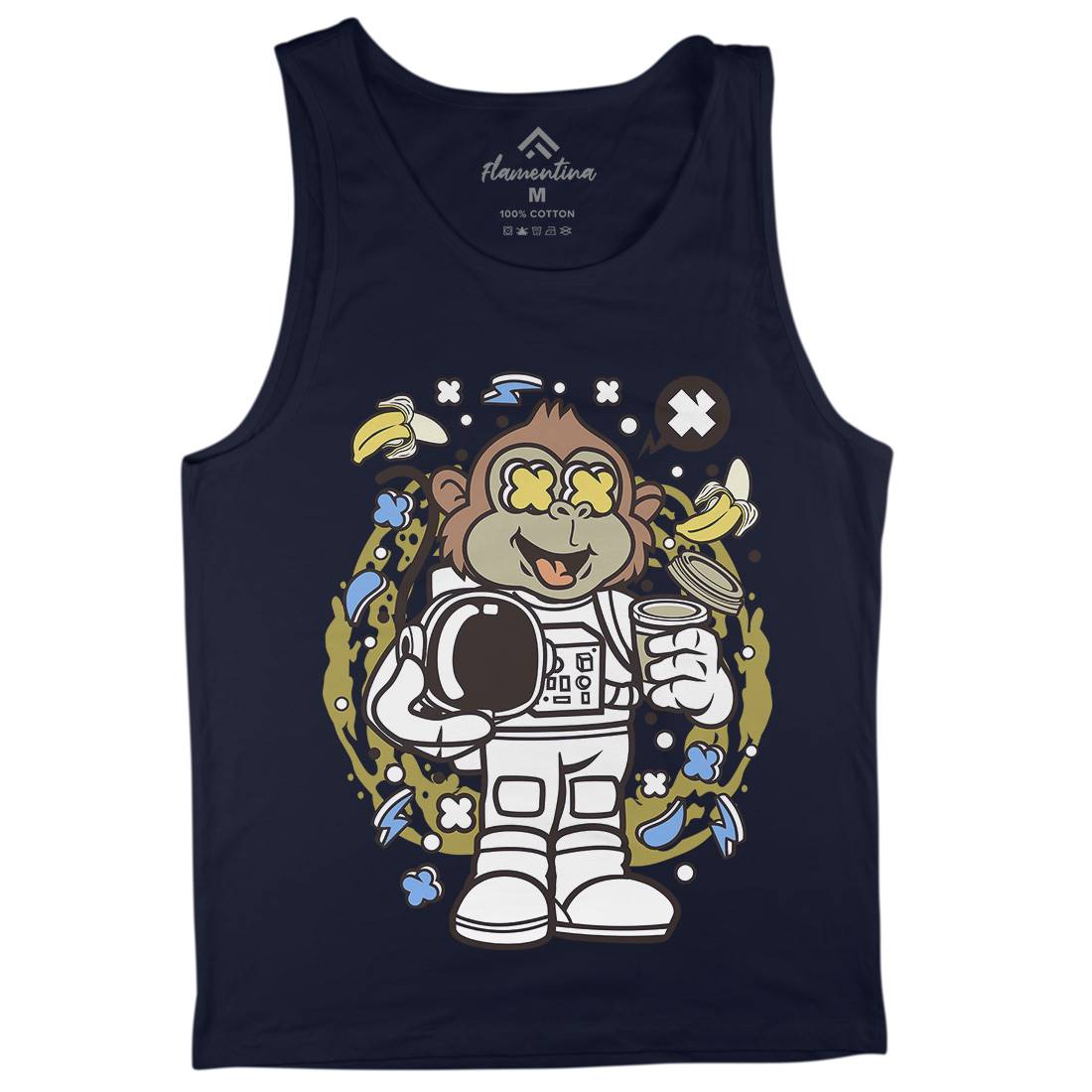 Monkey Astronaut Mens Tank Top Vest Space C586