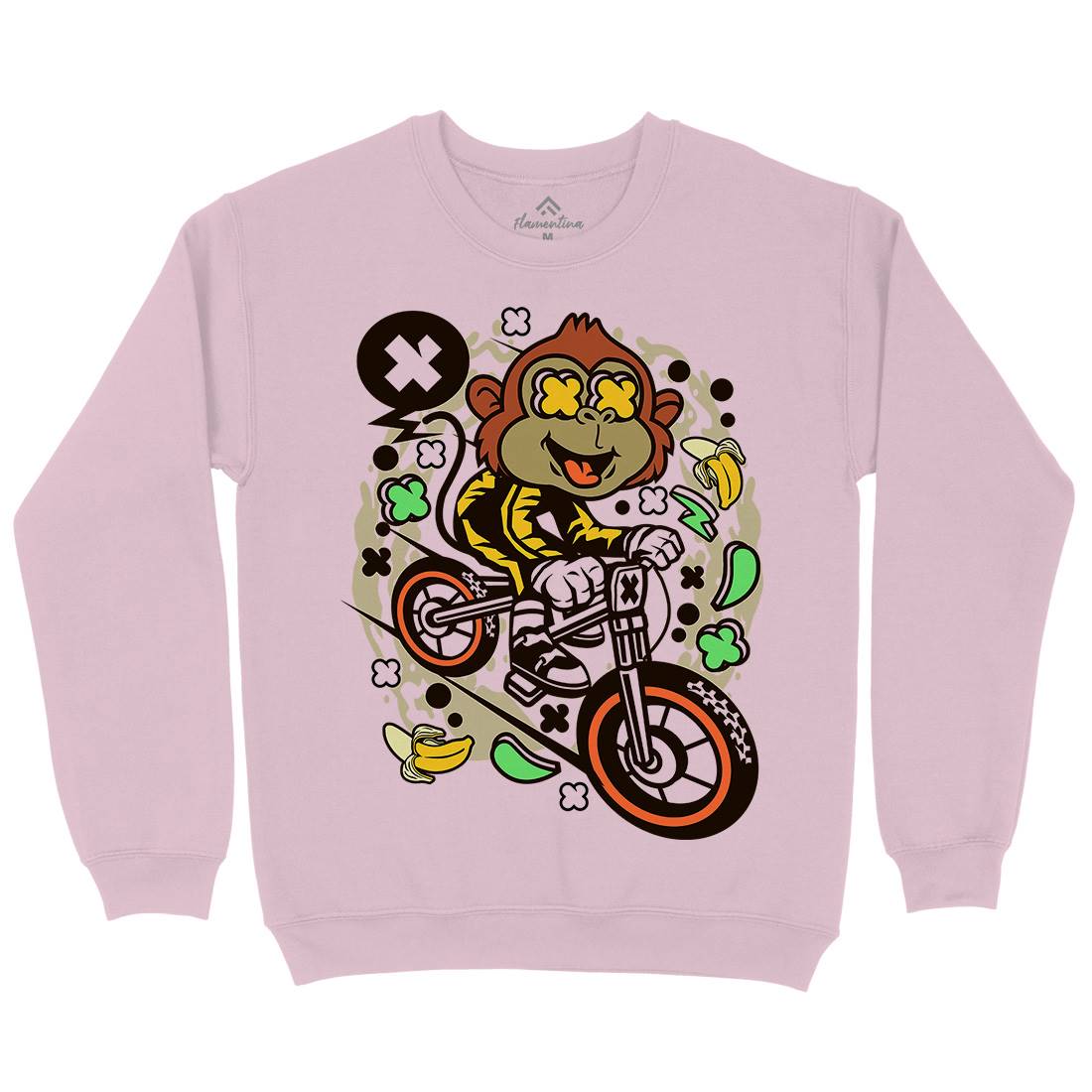 Monkey Downhill Kids Crew Neck Sweatshirt Bikes C587