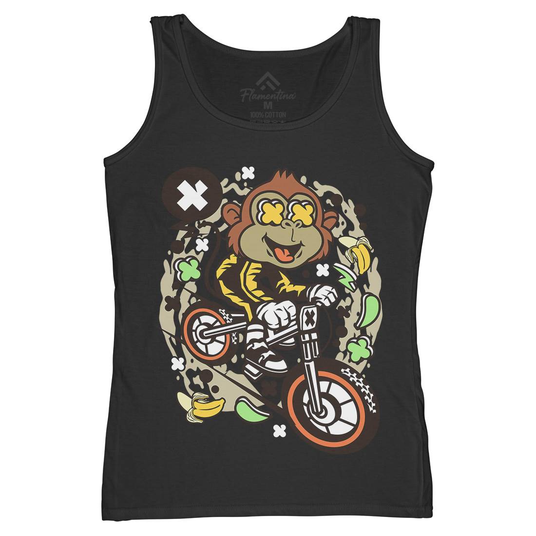 Monkey Downhill Womens Organic Tank Top Vest Bikes C587