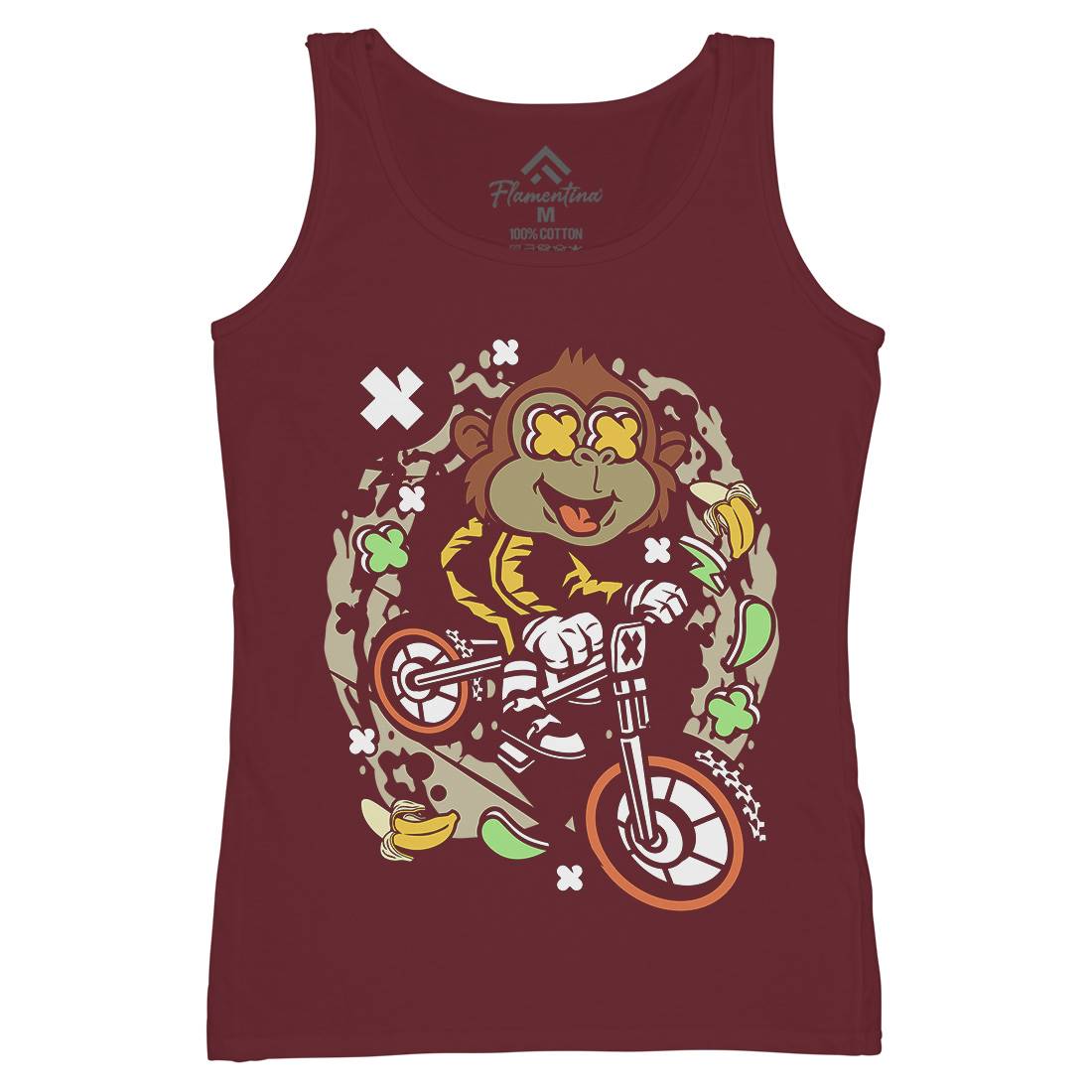 Monkey Downhill Womens Organic Tank Top Vest Bikes C587