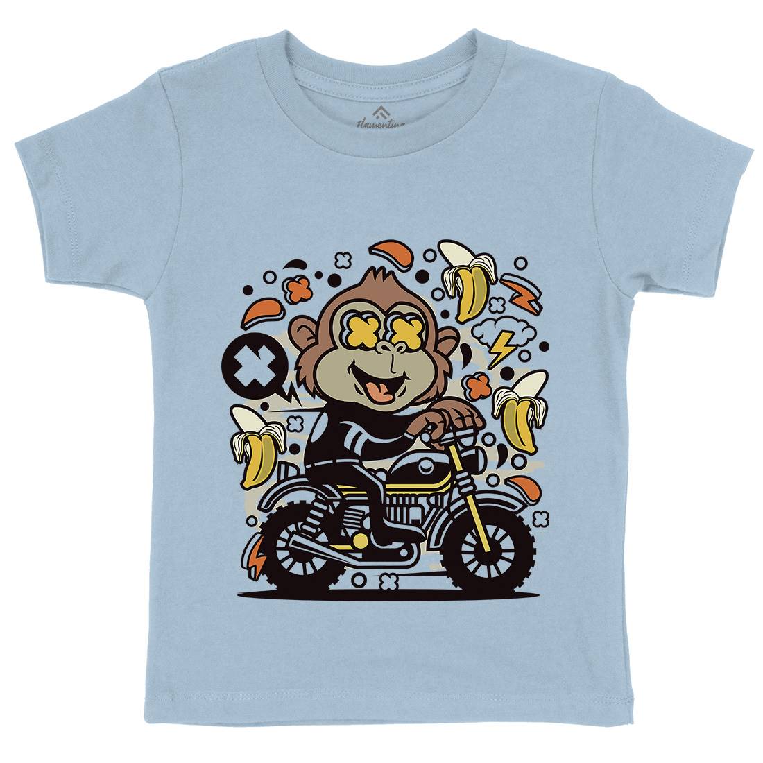 Monkey Motocross Kids Crew Neck T-Shirt Motorcycles C589