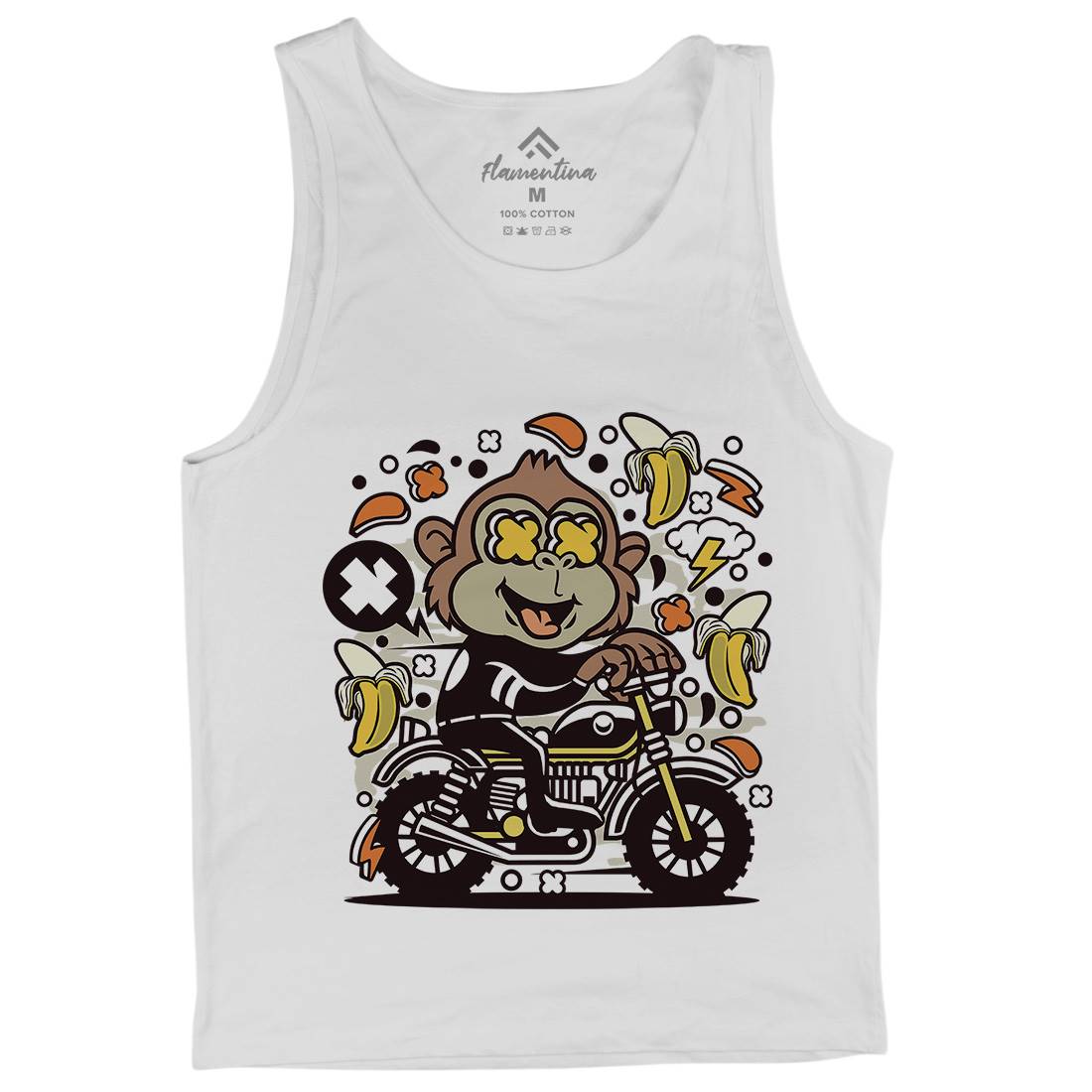 Monkey Motocross Mens Tank Top Vest Motorcycles C589