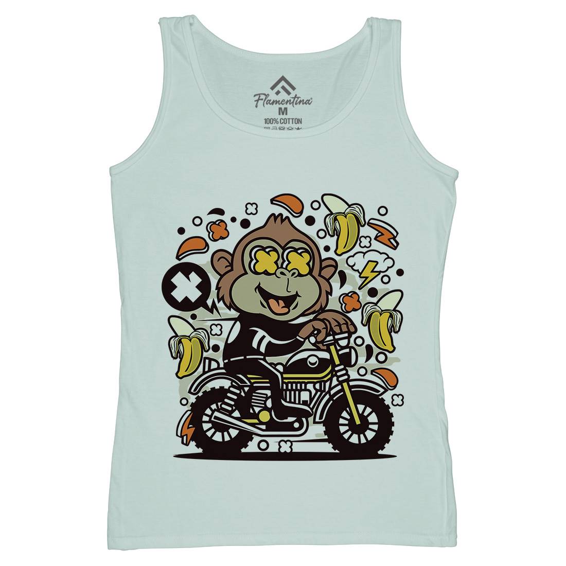 Monkey Motocross Womens Organic Tank Top Vest Motorcycles C589
