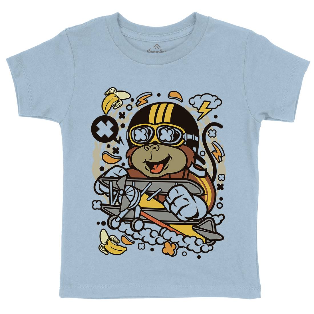 Monkey Pilot Kids Organic Crew Neck T-Shirt Work C590