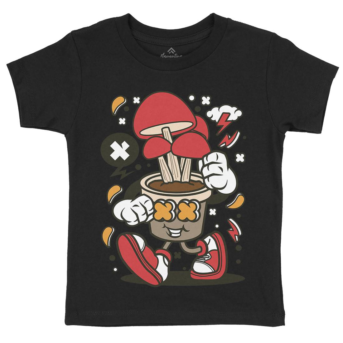 Mushroom Kids Crew Neck T-Shirt Food C592