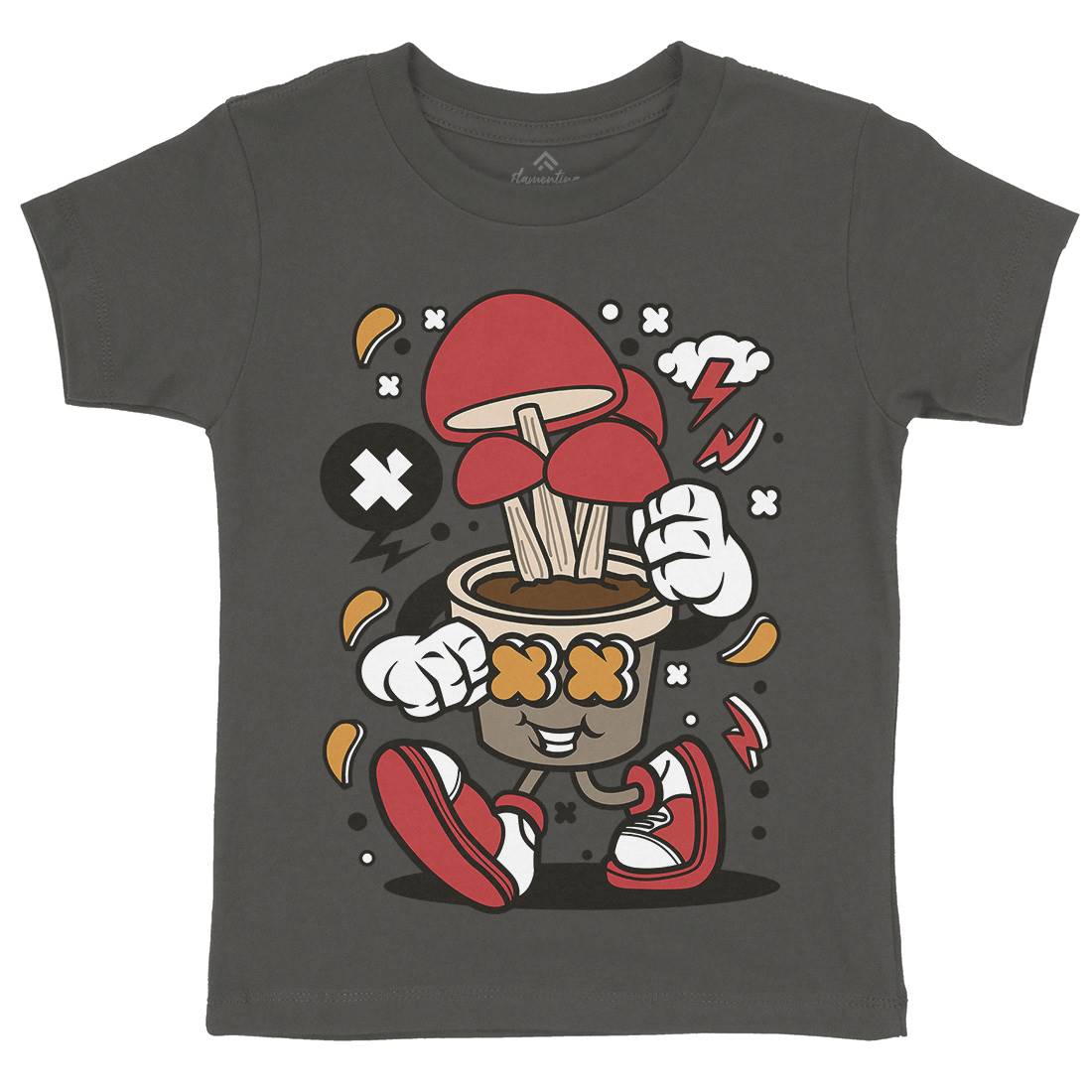 Mushroom Kids Crew Neck T-Shirt Food C592