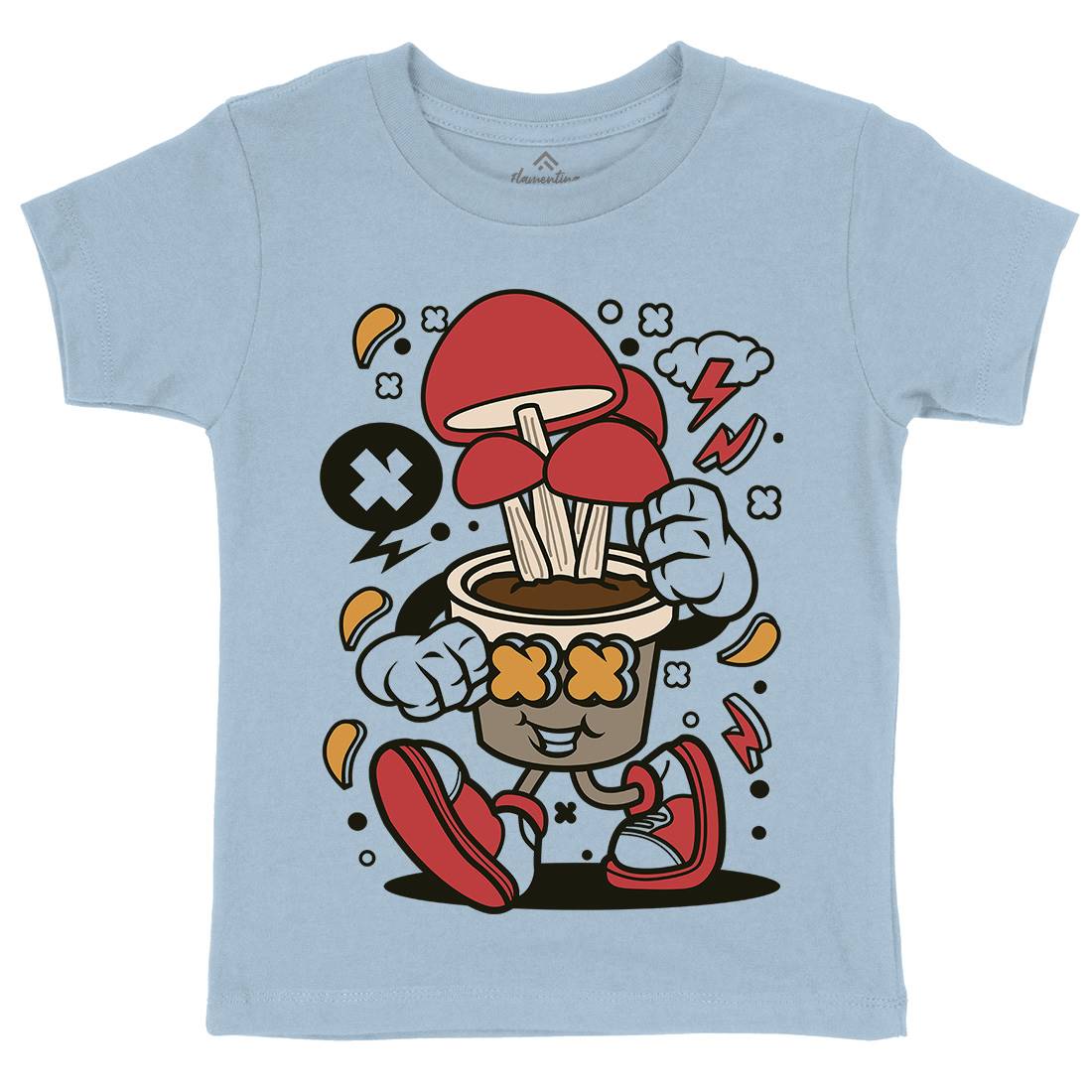 Mushroom Kids Crew Neck T-Shirt Food C592