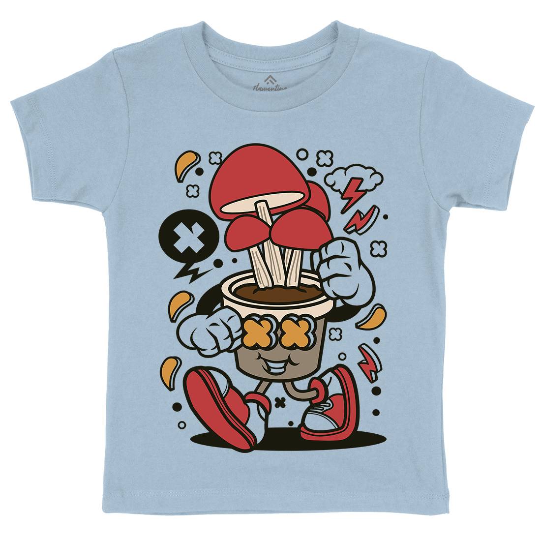 Mushroom Kids Organic Crew Neck T-Shirt Food C592