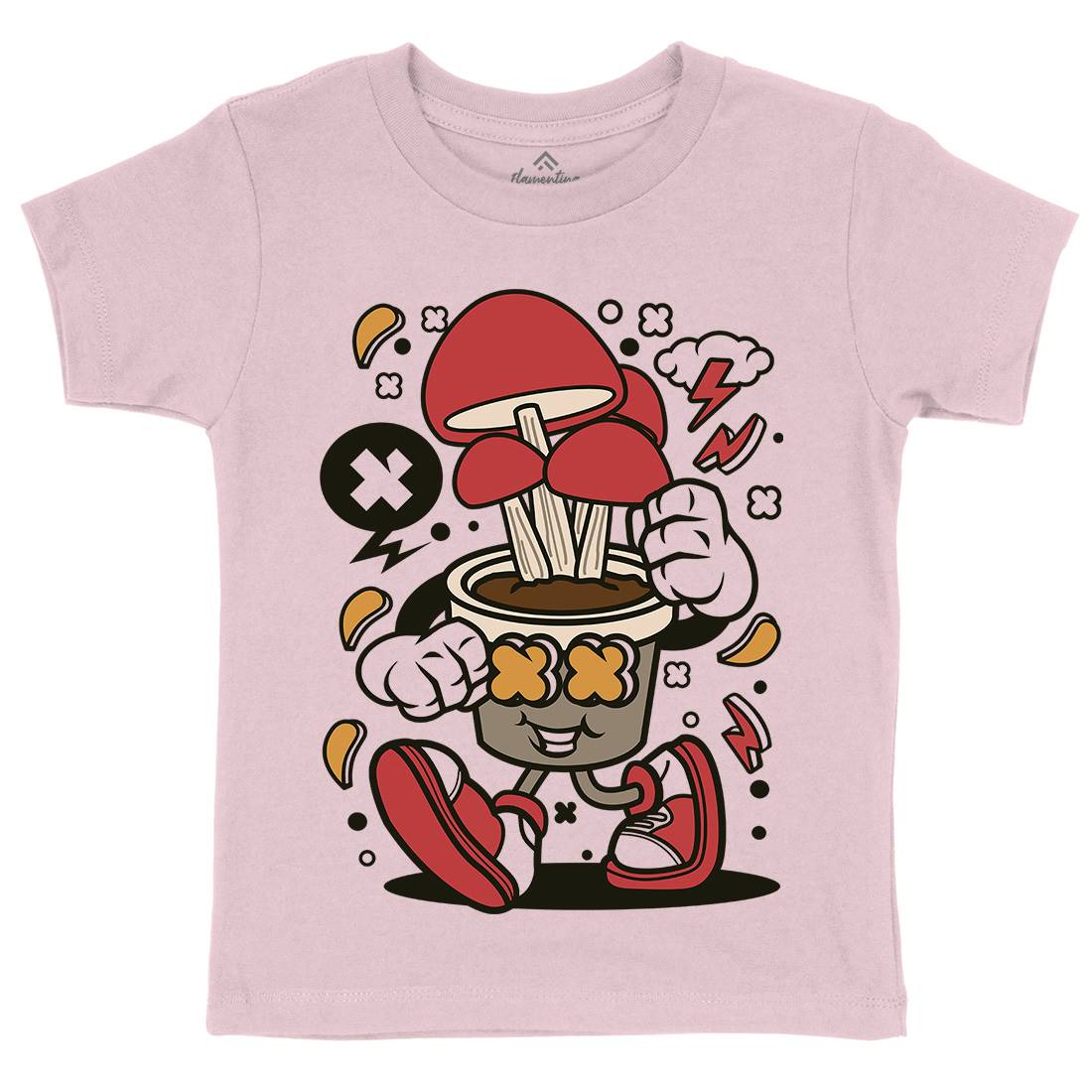 Mushroom Kids Crew Neck T-Shirt Food C592