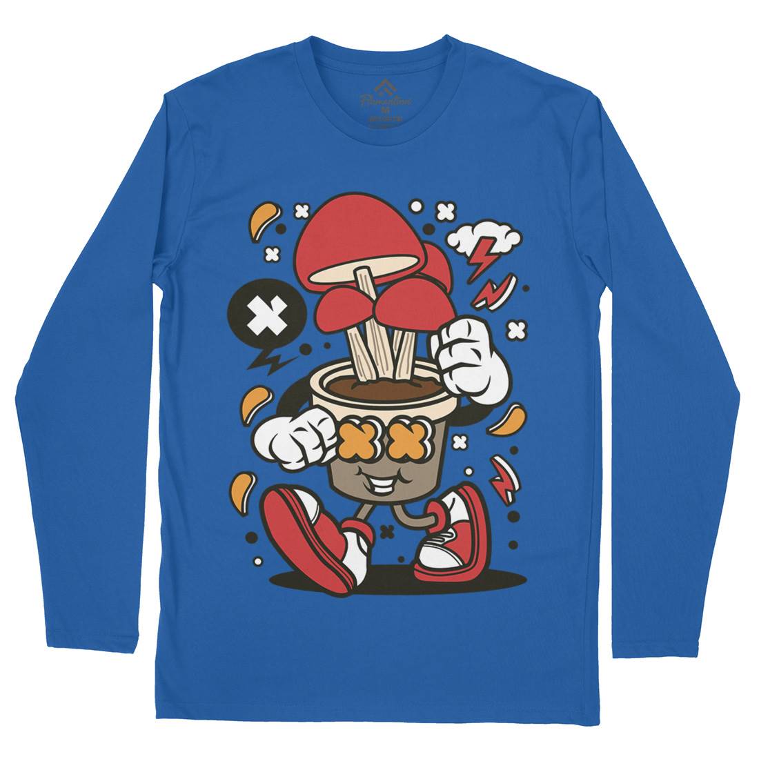 Mushroom Mens Long Sleeve T-Shirt Food C592