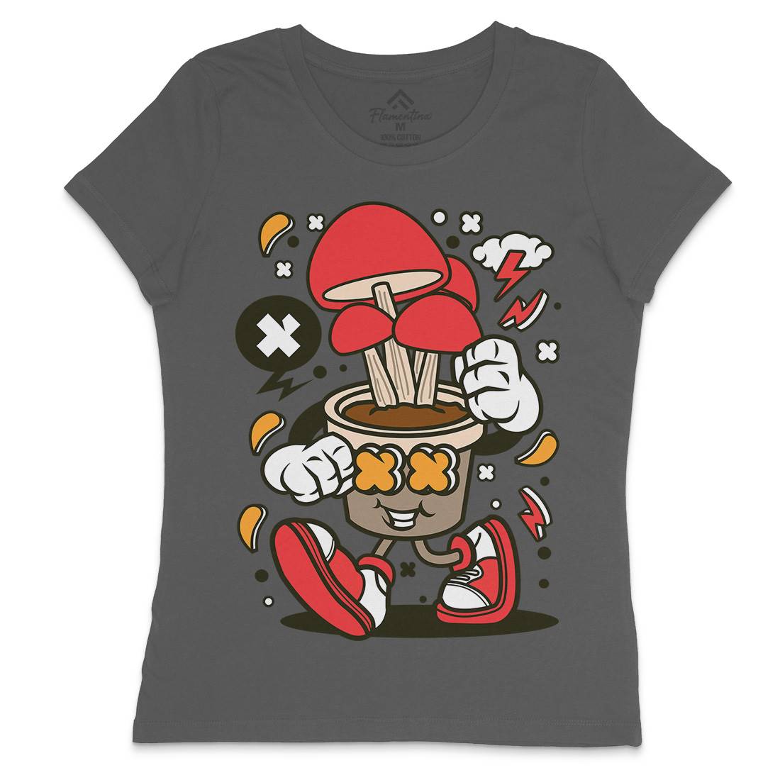 Mushroom Womens Crew Neck T-Shirt Food C592