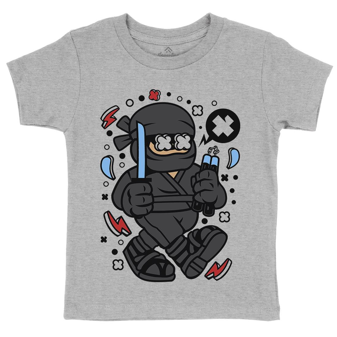 Ninja Kid Kids Organic Crew Neck T-Shirt Warriors C593