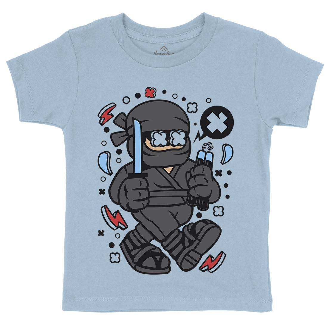 Ninja Kid Kids Crew Neck T-Shirt Warriors C593