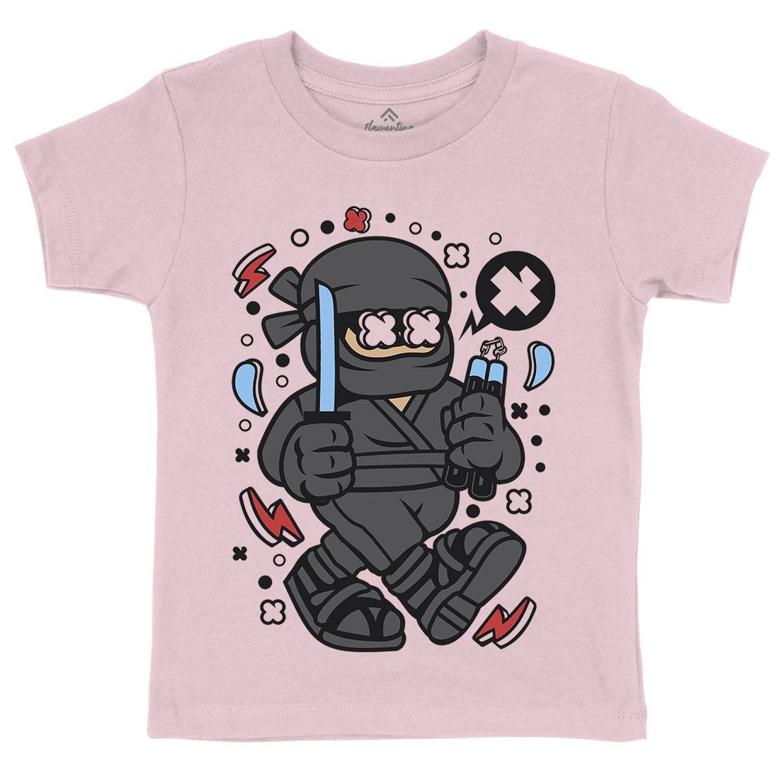 Ninja Kid Kids Crew Neck T-Shirt Warriors C593