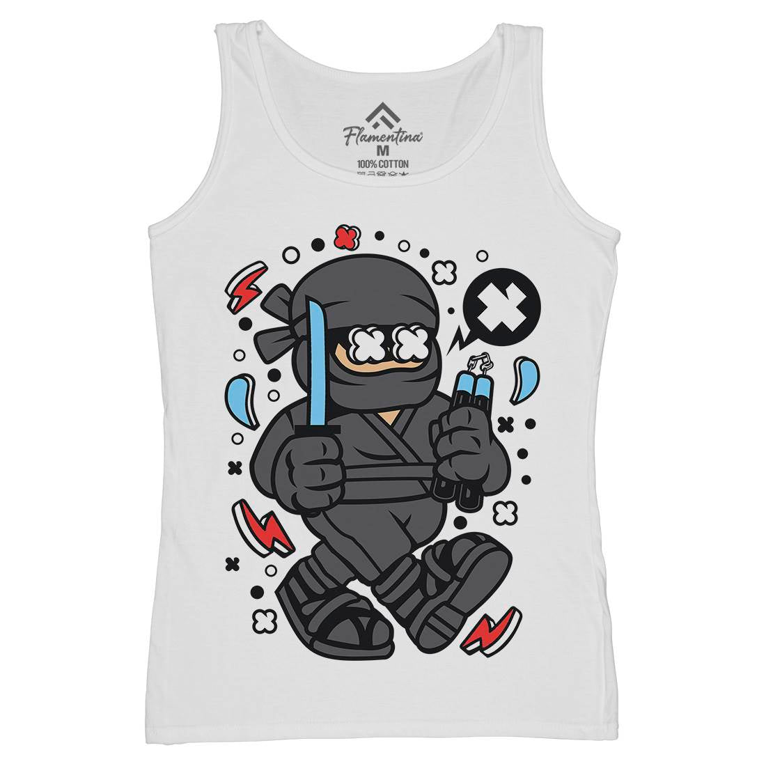 Ninja Kid Womens Organic Tank Top Vest Warriors C593
