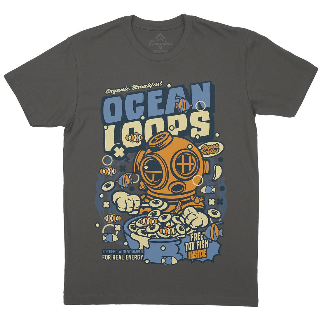 Ocean Loops Mens Crew Neck T-Shirt Food C594