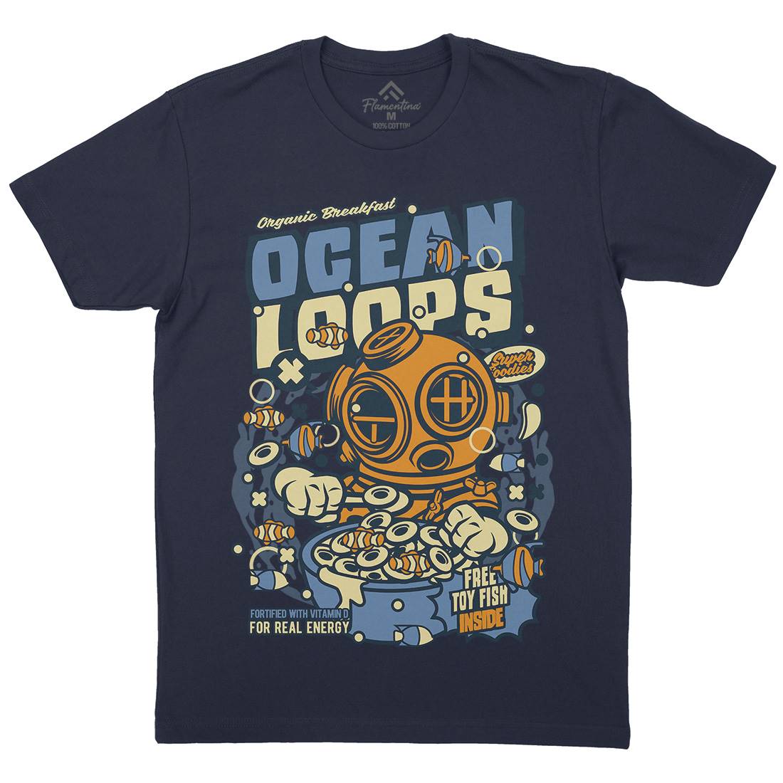 Ocean Loops Mens Crew Neck T-Shirt Food C594
