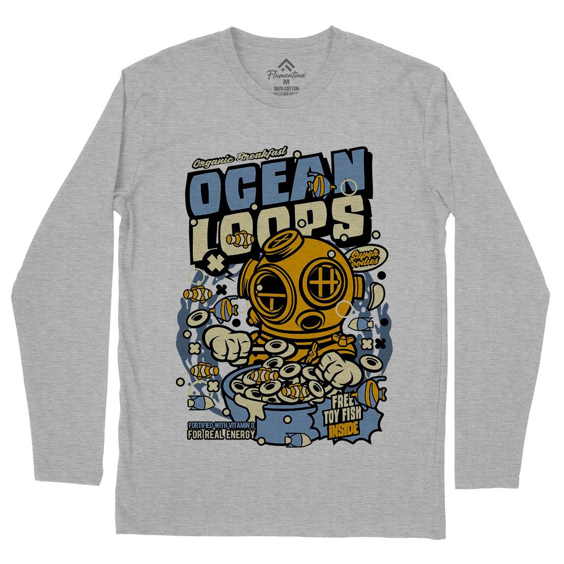 Ocean Loops Mens Long Sleeve T-Shirt Food C594