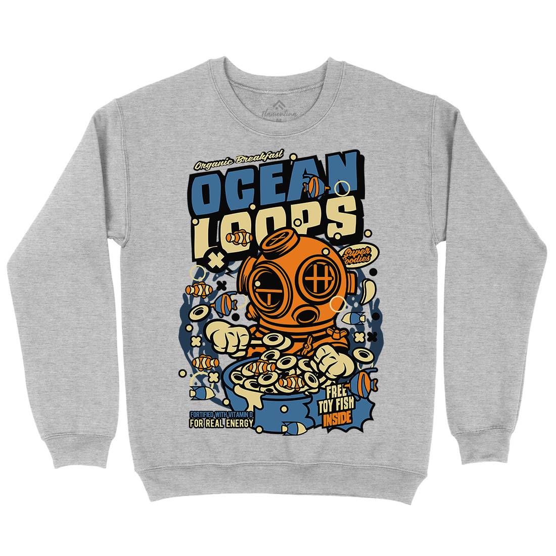 Ocean Loops Kids Crew Neck Sweatshirt Food C594