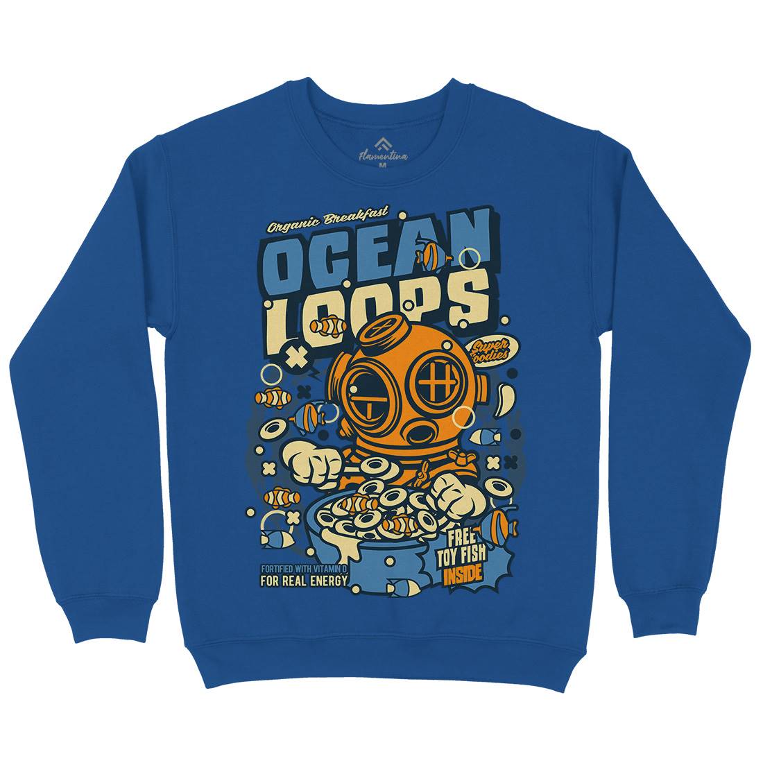 Ocean Loops Kids Crew Neck Sweatshirt Food C594
