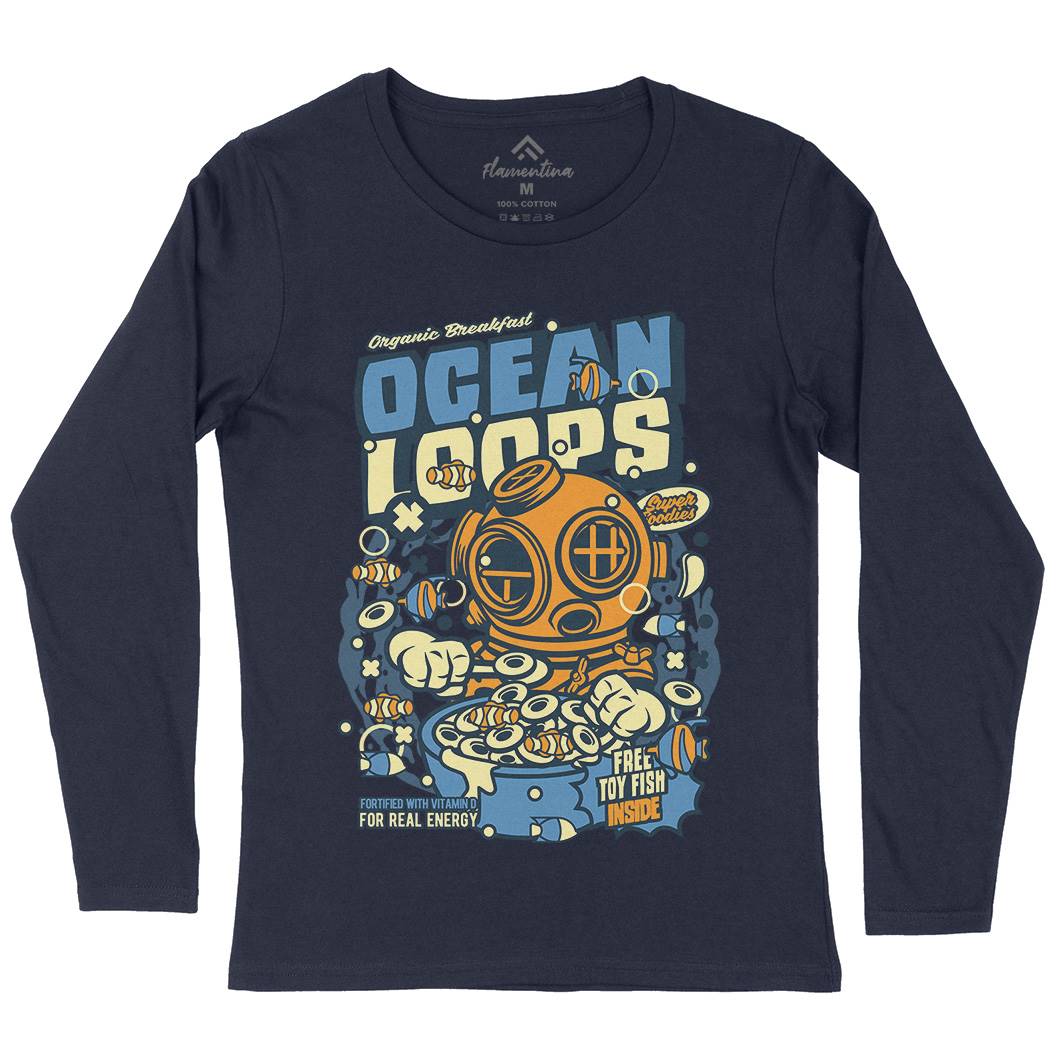 Ocean Loops Womens Long Sleeve T-Shirt Food C594