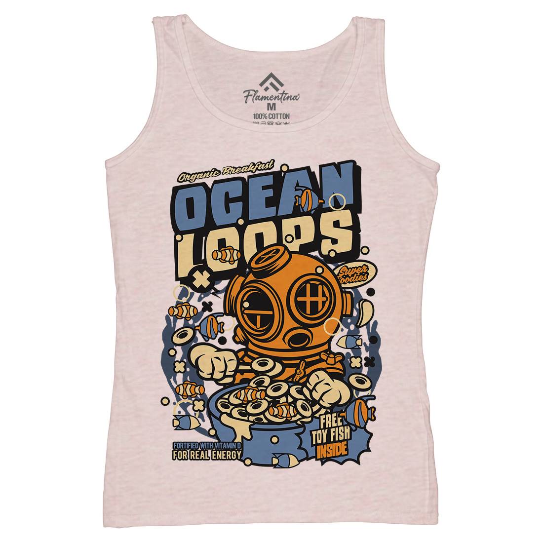 Ocean Loops Womens Organic Tank Top Vest Food C594
