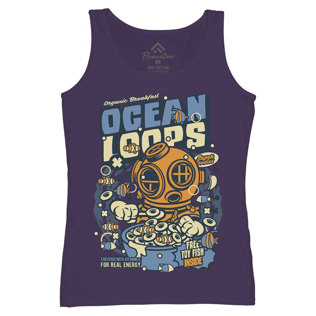 Ocean Loops Womens Organic Tank Top Vest Food C594