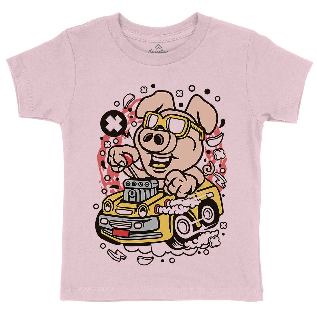Oink Hotrod Kids Crew Neck T-Shirt Cars C595