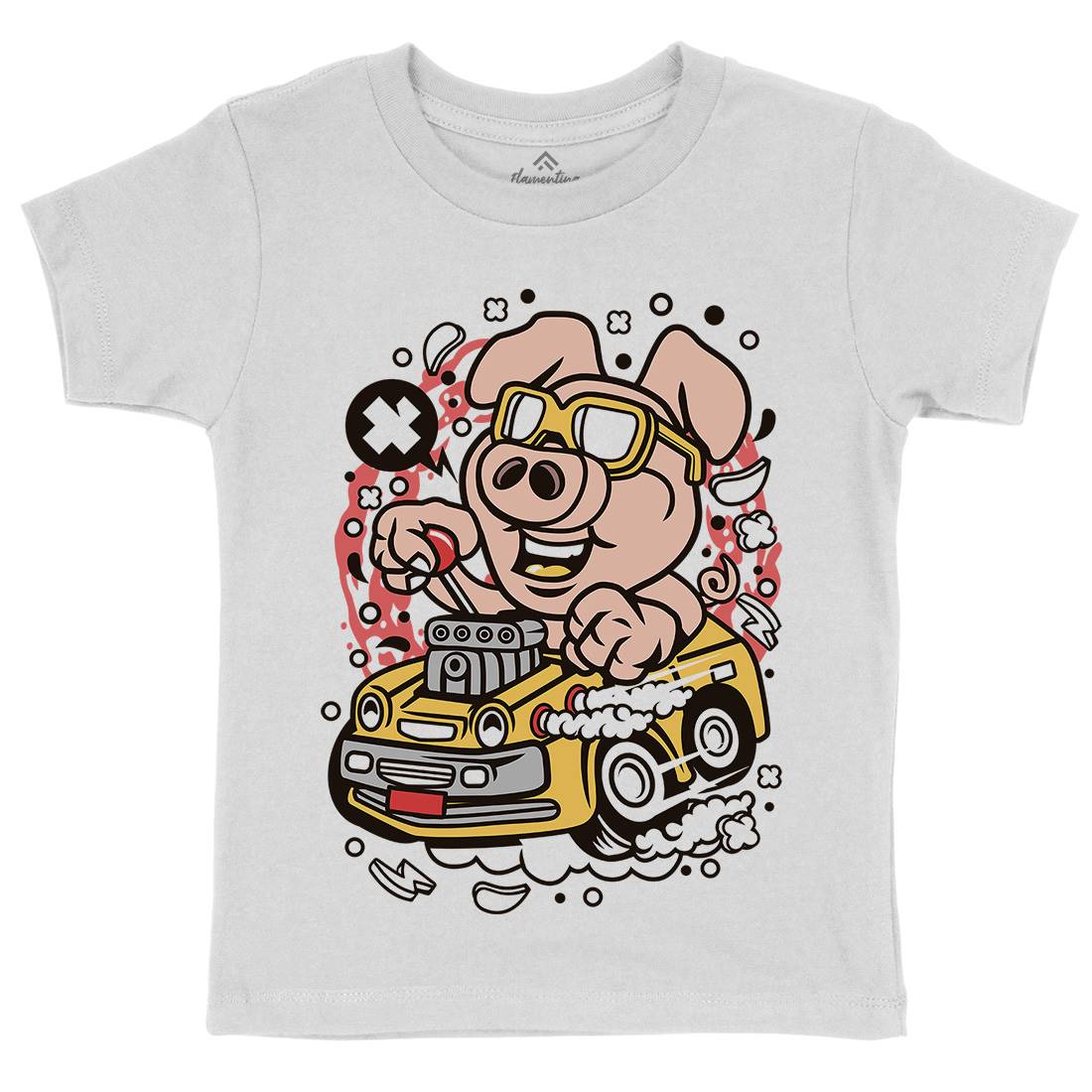 Oink Hotrod Kids Crew Neck T-Shirt Cars C595