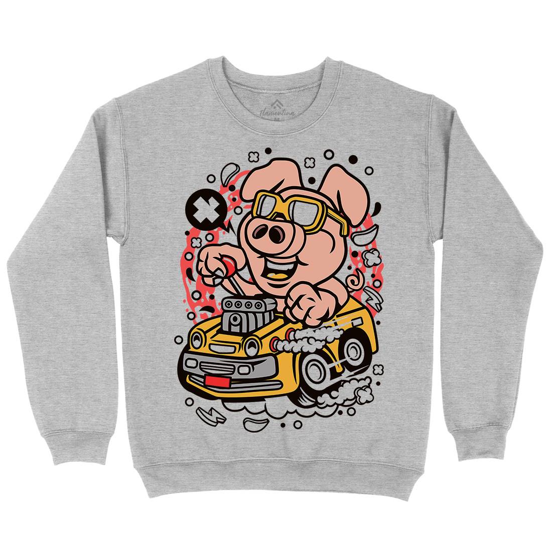 Oink Hotrod Kids Crew Neck Sweatshirt Cars C595
