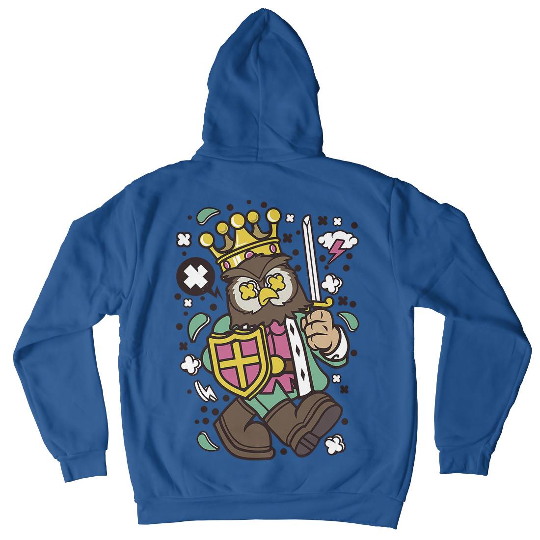 Owl King Mens Hoodie With Pocket Animals C598