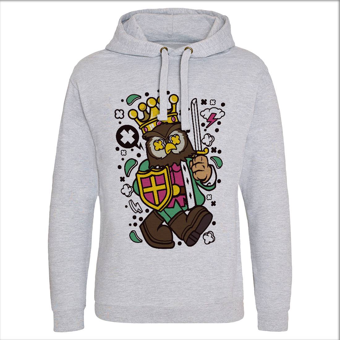 Owl King Mens Hoodie Without Pocket Animals C598
