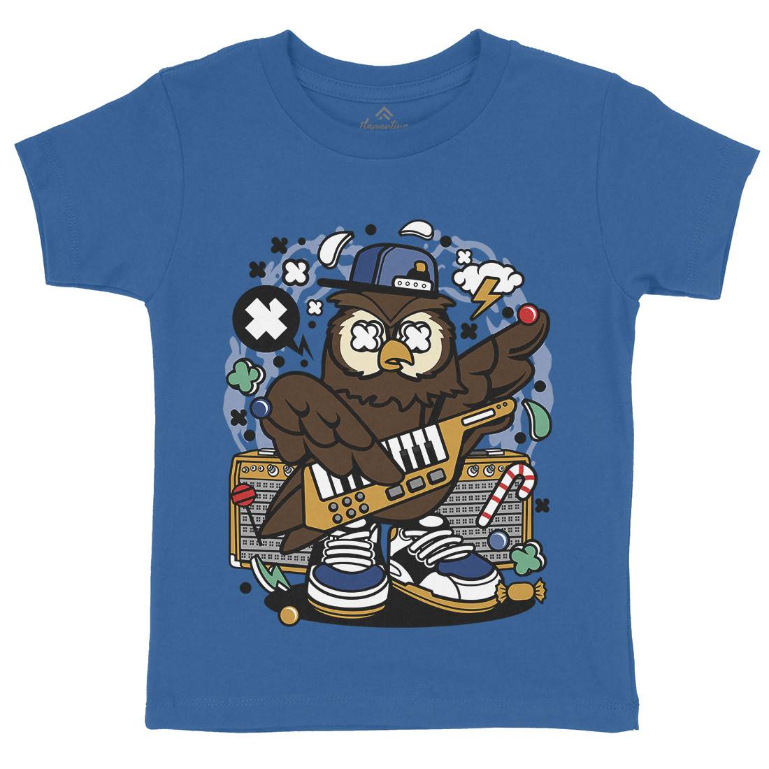 Owl Pop Star Kids Organic Crew Neck T-Shirt Music C599