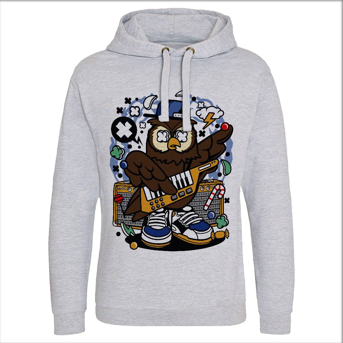 Owl Pop Star Mens Hoodie Without Pocket Music C599