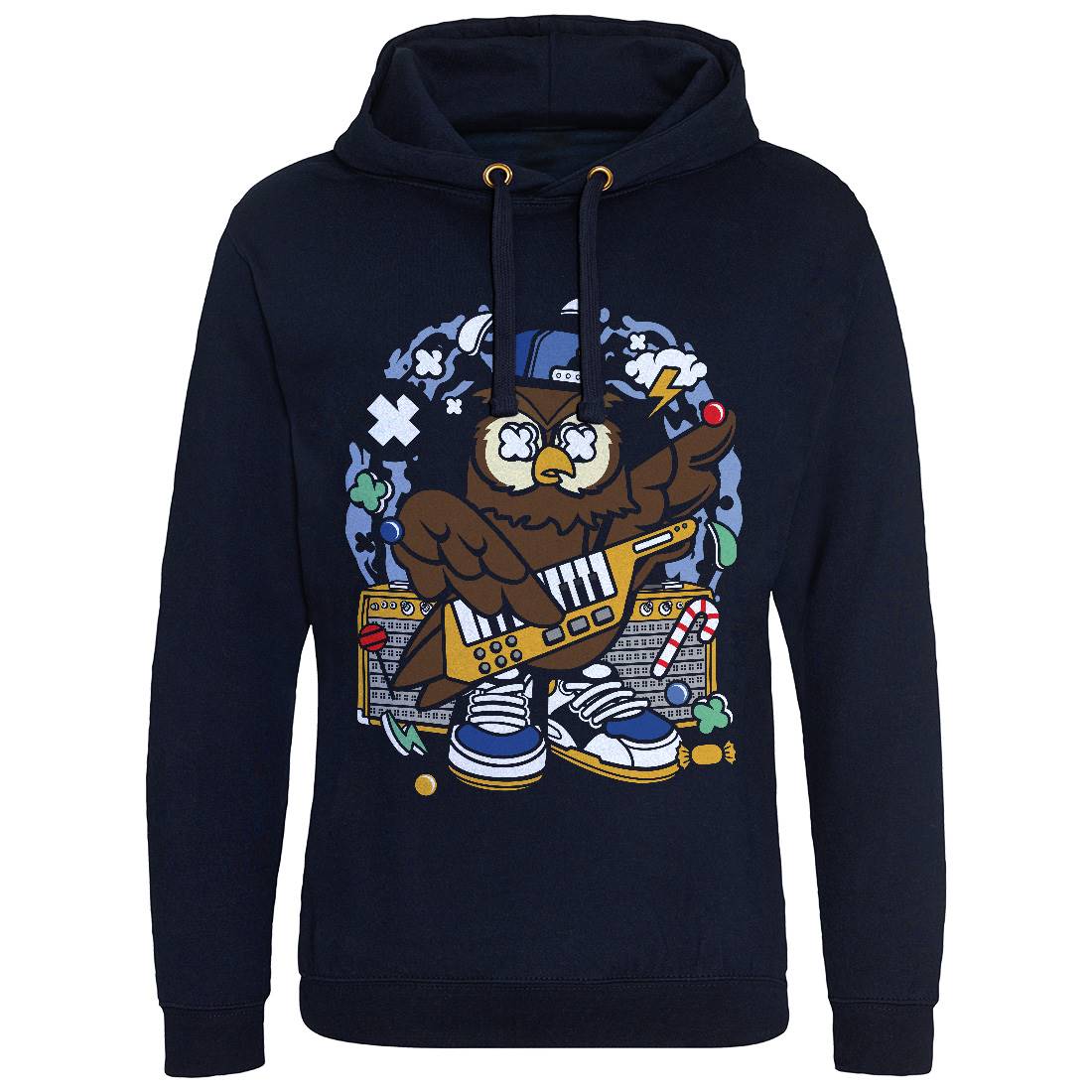 Owl Pop Star Mens Hoodie Without Pocket Music C599
