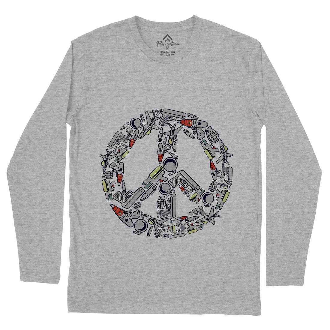 Peace Mens Long Sleeve T-Shirt Religion C601