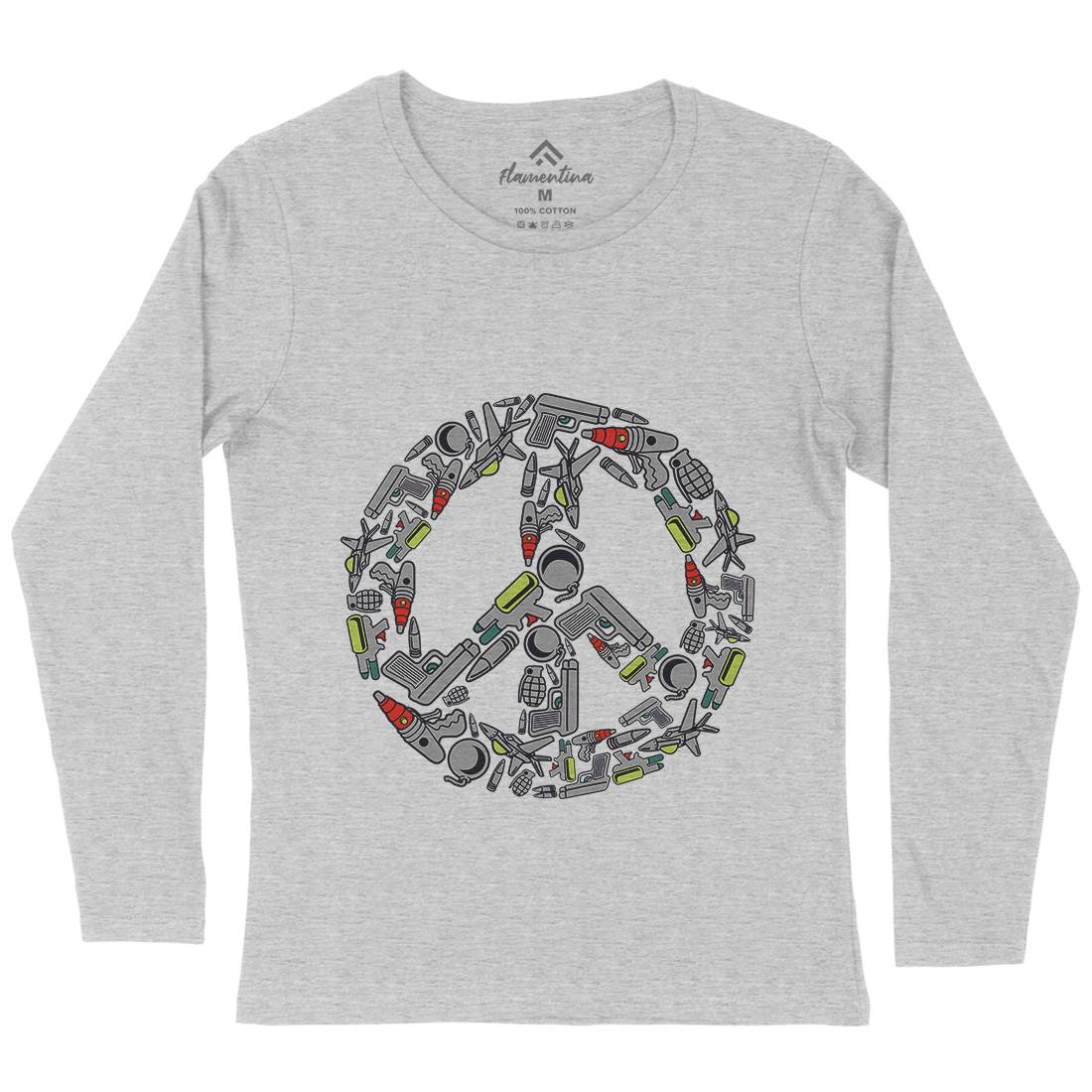 Peace Womens Long Sleeve T-Shirt Religion C601