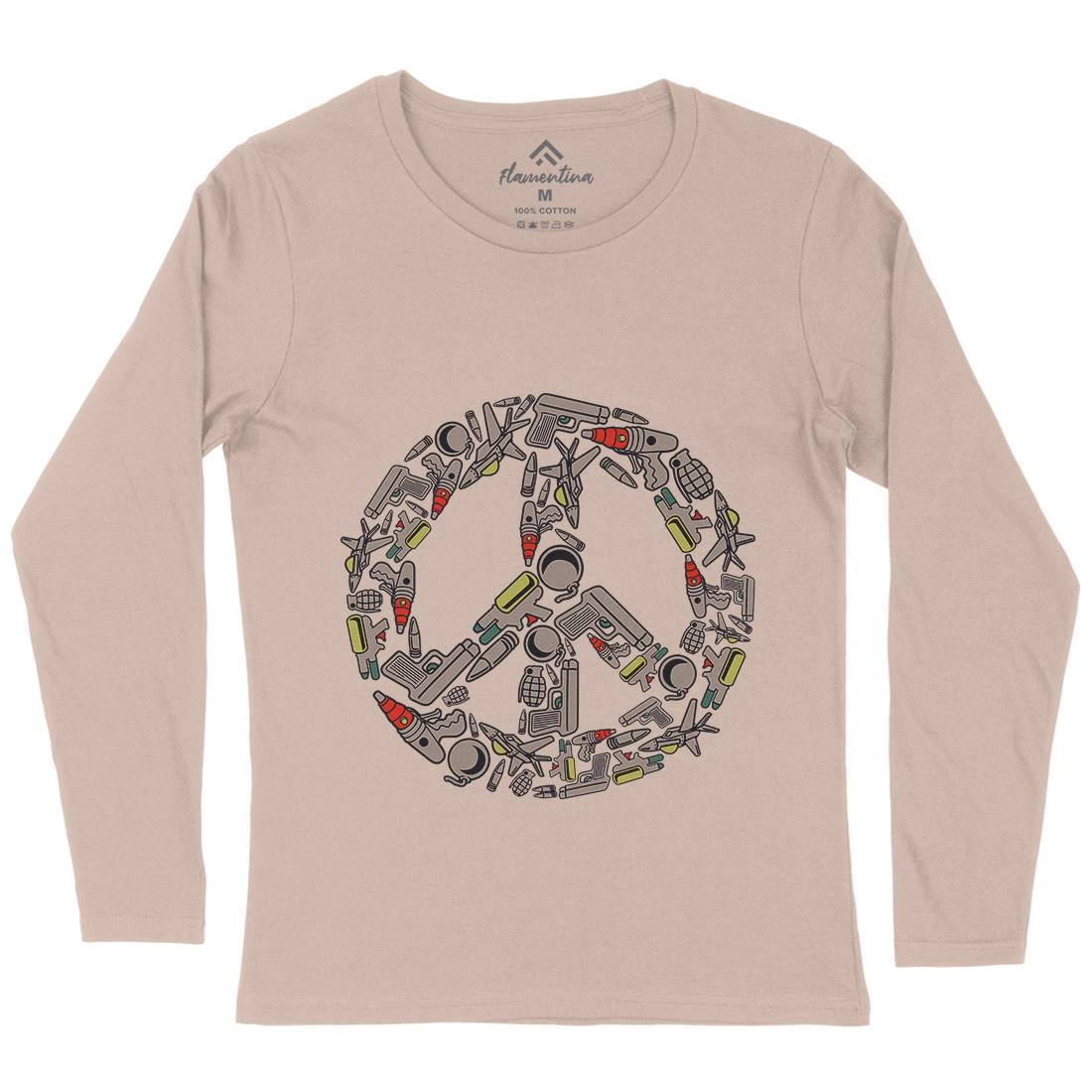 Peace Womens Long Sleeve T-Shirt Religion C601
