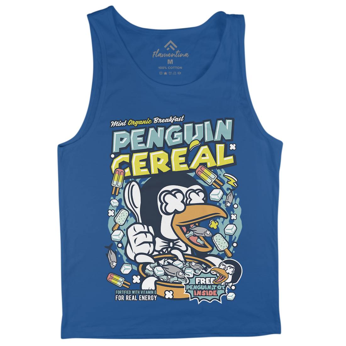 Penguin Cereal Box Mens Tank Top Vest Food C602
