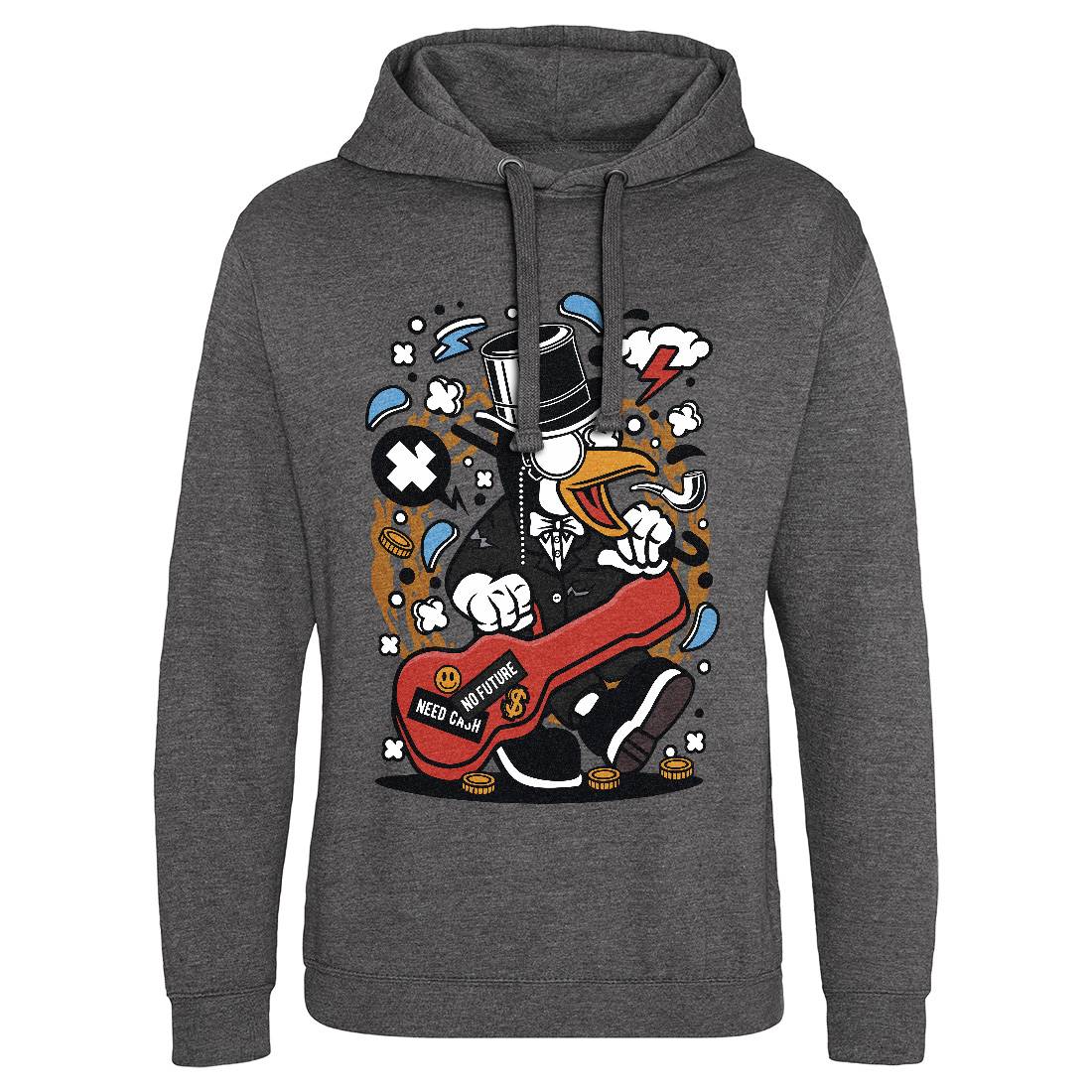 Penguin Guitar Mens Hoodie Without Pocket Music C603