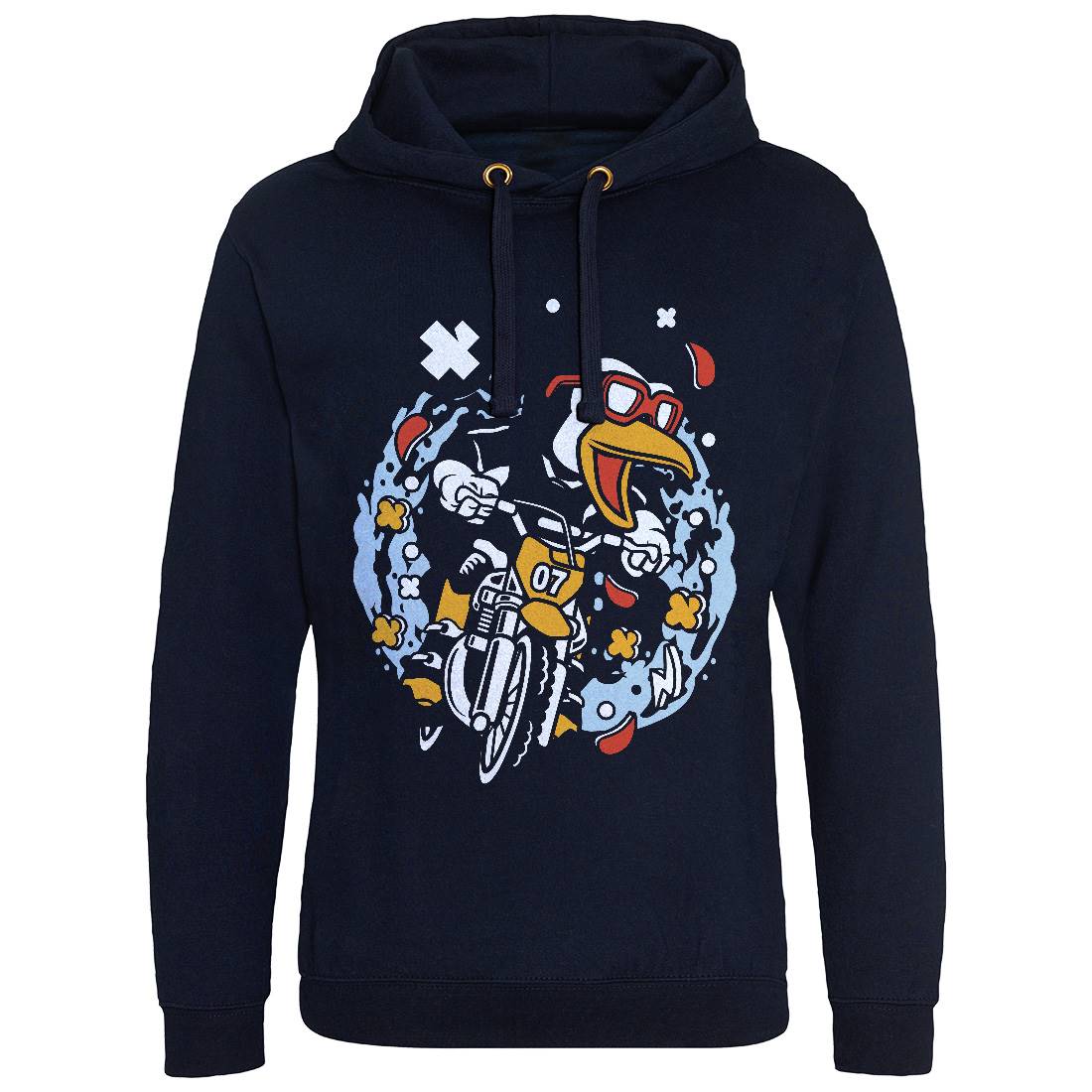Penguin Motocross Rider Mens Hoodie Without Pocket Motorcycles C604