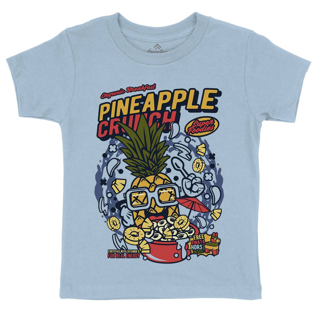 Pineapple Crunch Kids Crew Neck T-Shirt Food C605