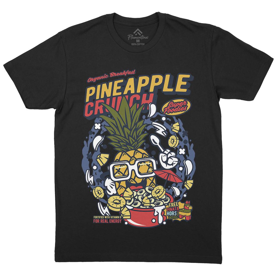 Pineapple Crunch Mens Crew Neck T-Shirt Food C605