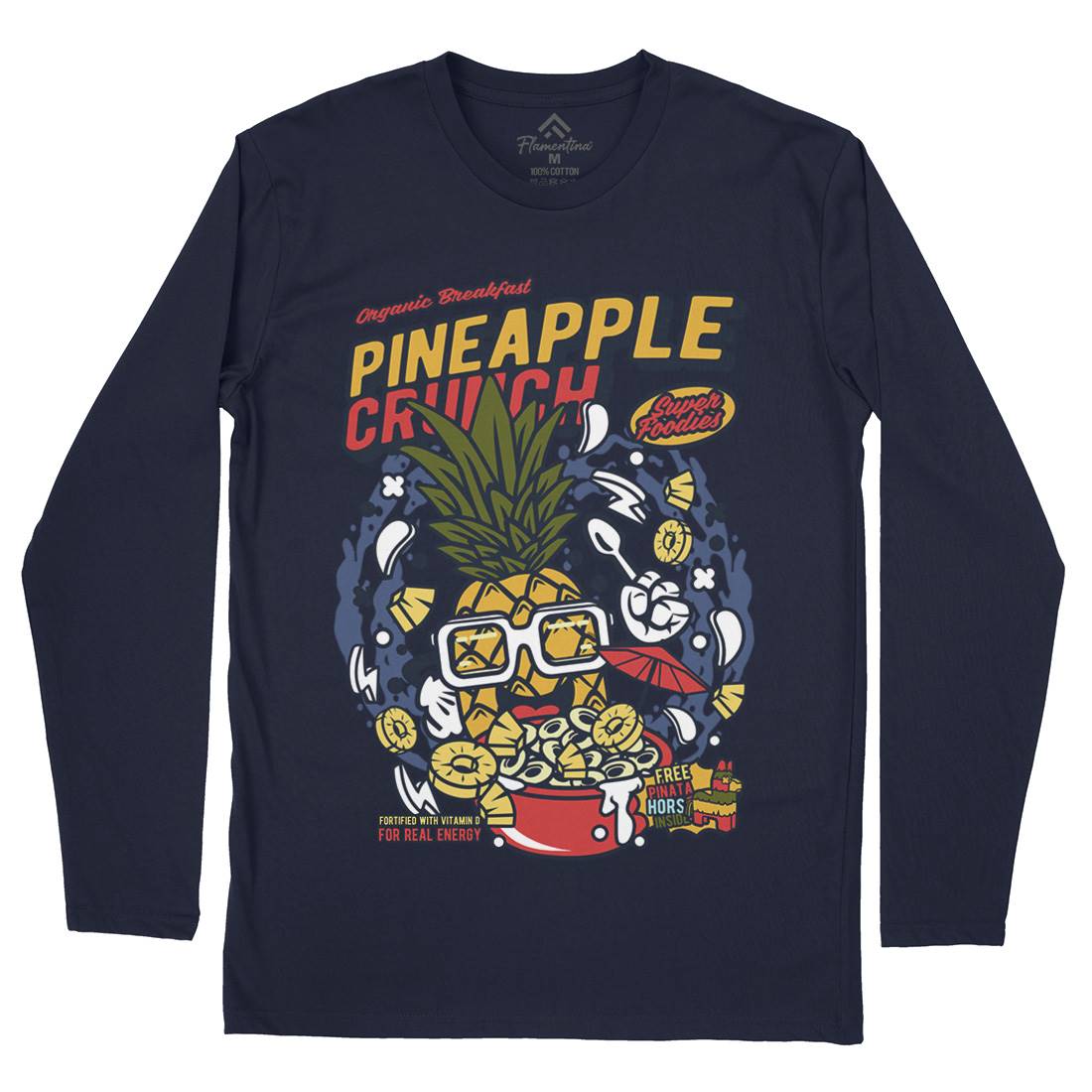 Pineapple Crunch Mens Long Sleeve T-Shirt Food C605